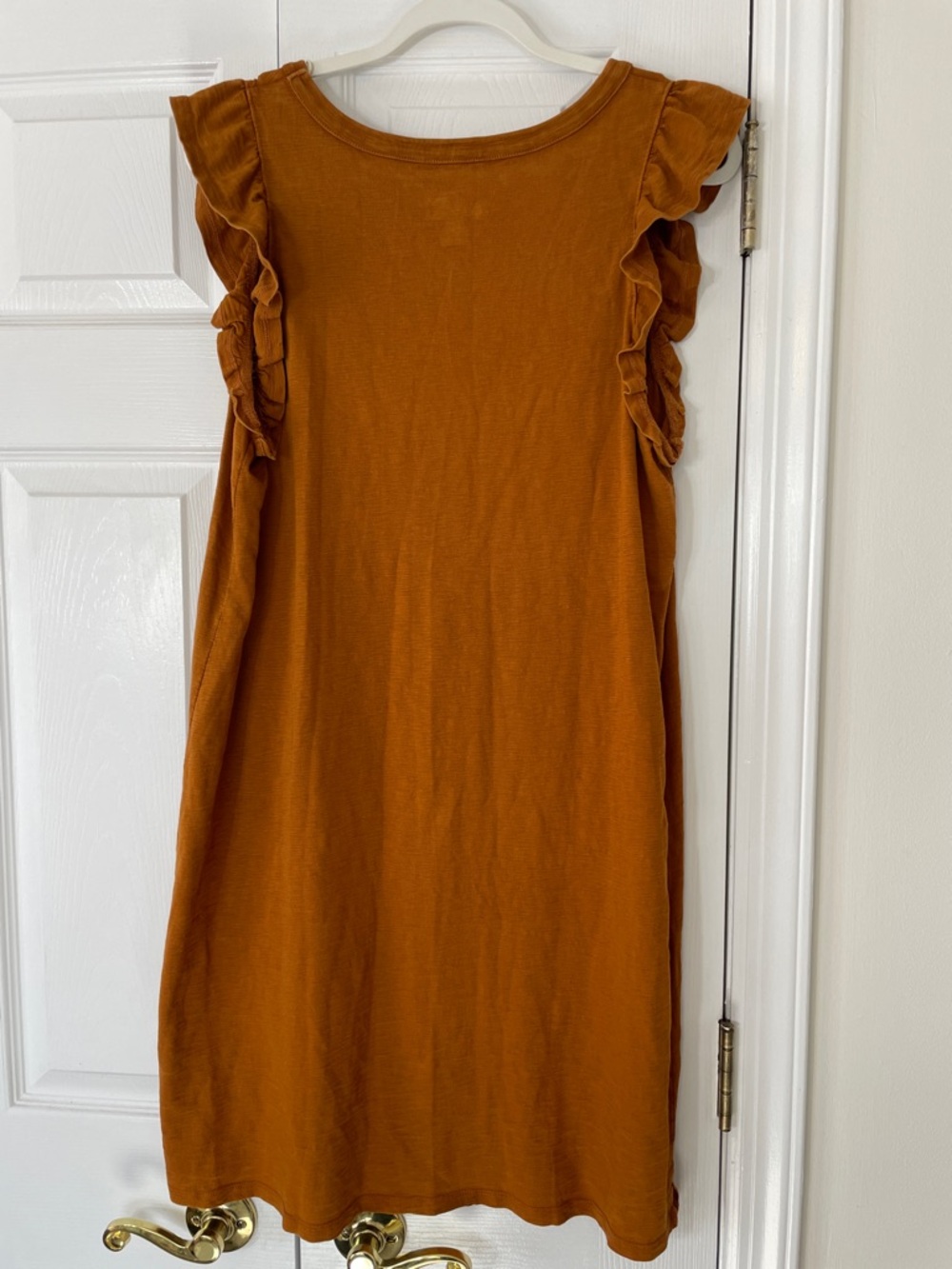 Universal Thread Cotton Rust Ruffle Tank Dress, size XL, NWT - Picture 4 of 12